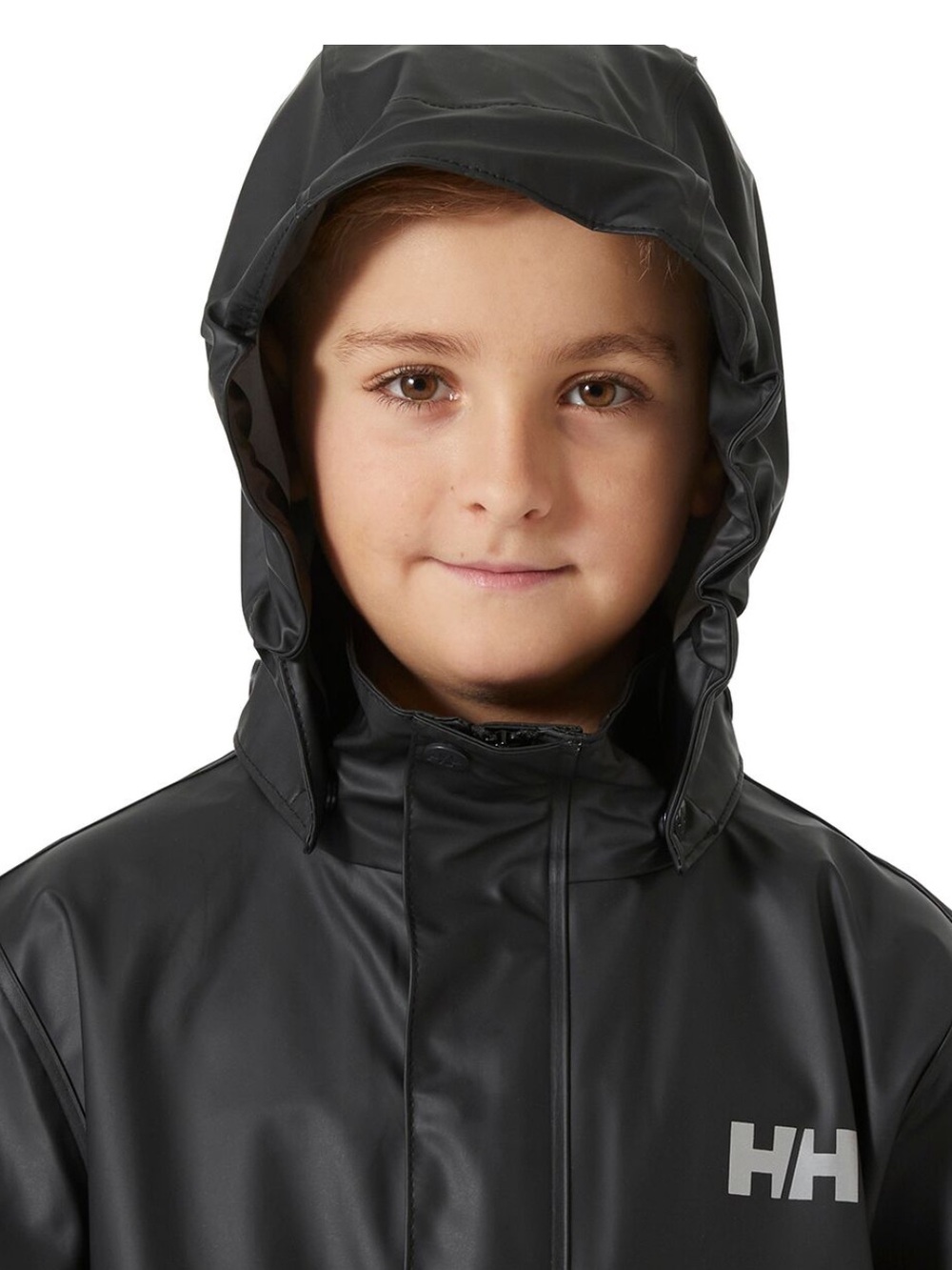 Helly Hansen Black Youth Waterproof jr. Moss Jacket size 10/12 excellent cond - Picture 3 of 5